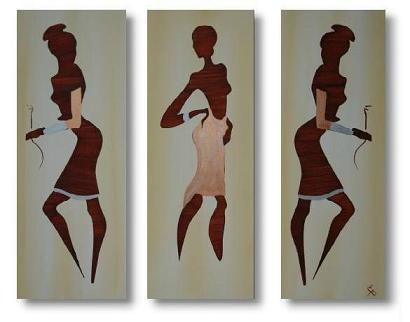 Dafen Oil Painting on canvas Africa girl -set224